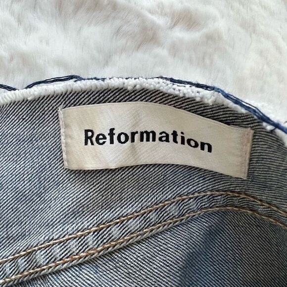 Reformation the Zipper Jeans 90s Straight Leg Zip Around Medium Wash 26 - Picture 5 of 11